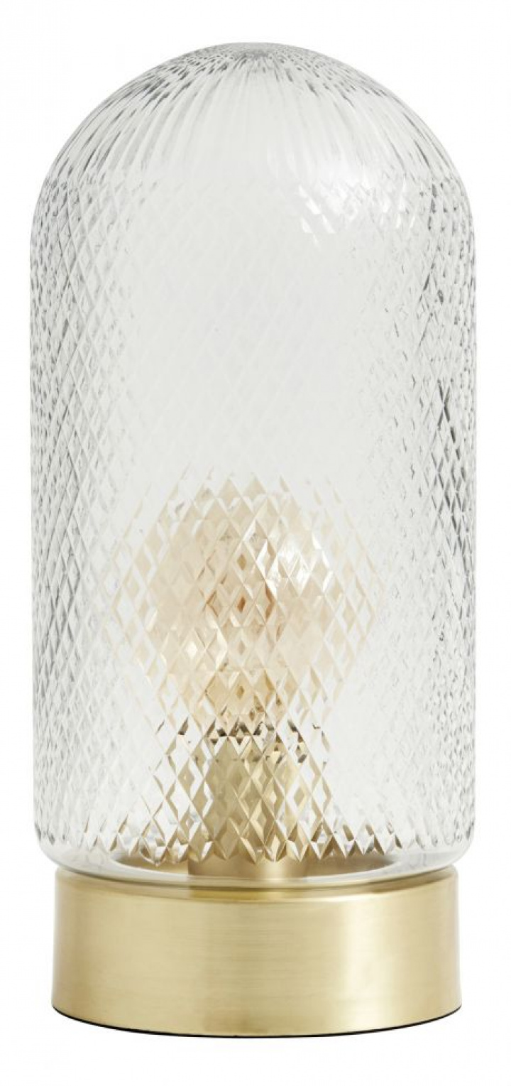 Bordslampa 'Dome' - Glas/Guld