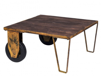 Vintage bord med hjul - Train
