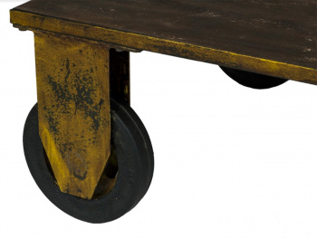 Vintage bord med hjul - Train