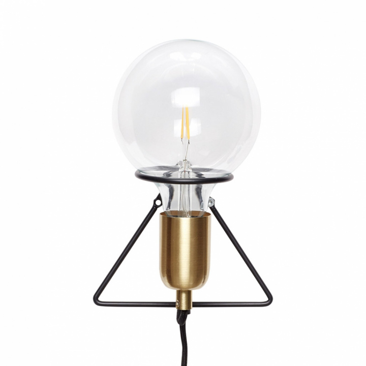Vgglampa 'Bulb' - Mssing/Svart - Hubsch