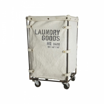 Tvttkorg \'Laundry Goods\' - Jrn/canvastyg
