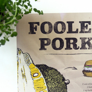 Fooled pork - poster & hnagre