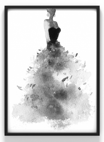Poster - Grafisk Kvinna 1 - 30 x 40 cm