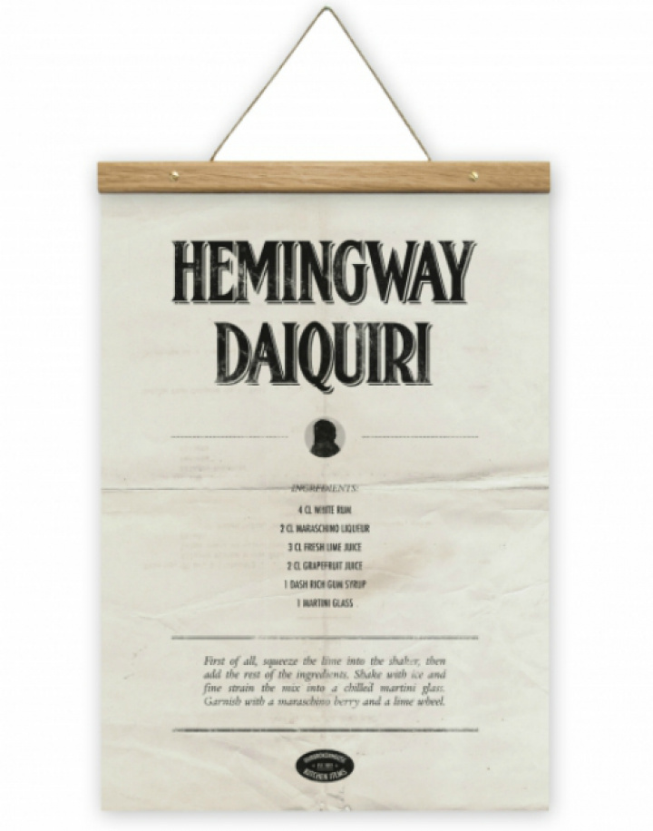 Hemingway Daiquiri - poster & hngare i gruppen RUM / Kk / Dekoration hos Reforma (Hemingway_A3)