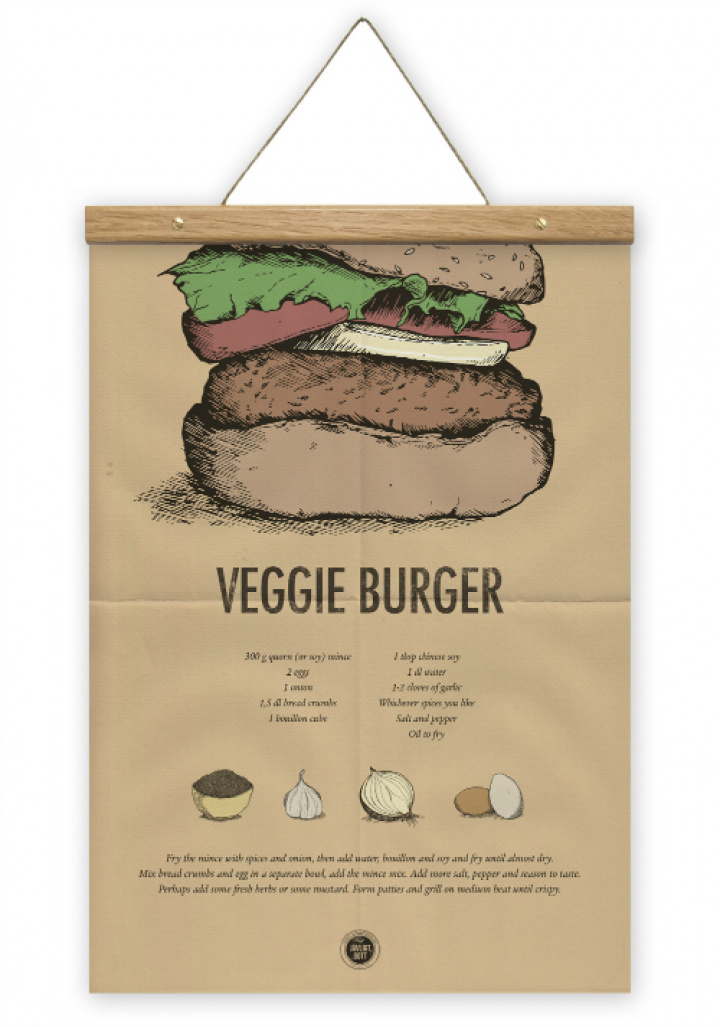 Veggie Burger - poster & hngare i gruppen hos Reforma (Veggieburger_A3)