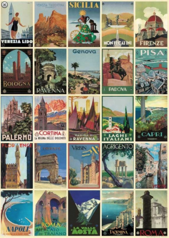 Poster - Italienska vykort