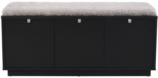 Bänk 'Confetti' 106cm - Svart/Ljusgrå