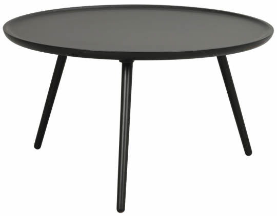 Soffbord 'Daisy' Runt 80cm - Svart