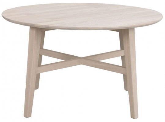 Soffbord 'Filippa' Runt 90cm - Vitpigmenterad ek