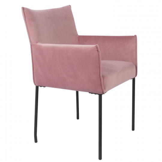 Fåtölj 'Dion' - Sammet/Rosa