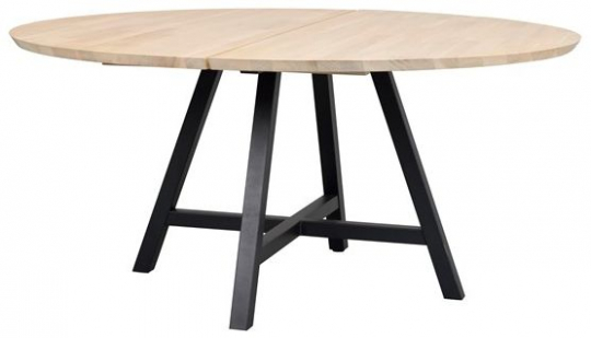Matbord 'Carradale' Runt 150cm - Vitpigmenterad/X-ben