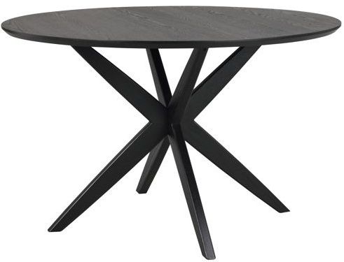Matbord 'Calverton' Runt 120cm - Svart
