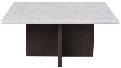 Soffbord 'Brooksville' 90x90cm - Vit/Brun