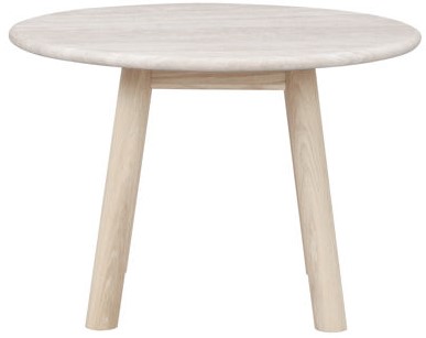 Soffbord 'Taransay' Runt 60cm - Beige/Vitpigmenterad