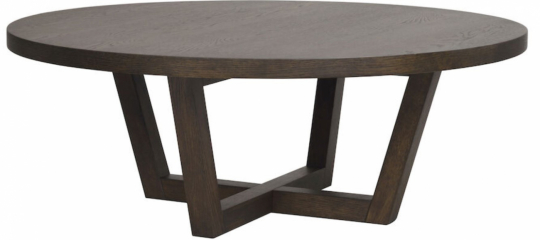 Soffbord 'Boxford' Runt 110cm - Mörk ek