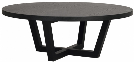 Soffbord 'Boxford' Runt 110cm - Svart ek