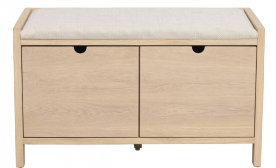 Hallbänk 'Hillmond' Runt 60cm - Ljus ek