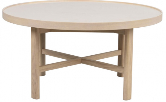 Soffbord 'Marsden' Runt 90cm - Ljus ek
