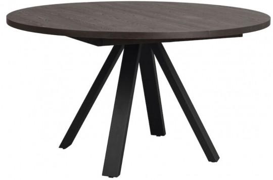 Matbord 'Maddock' Runt 135cm - Mörk ek
