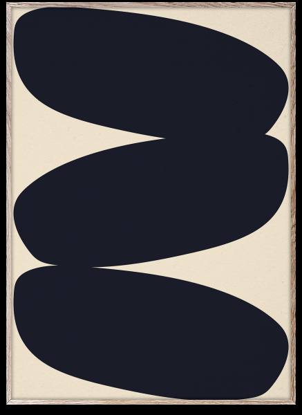 Poster 'Sold Shapes' 50x70 - Beige/Blå