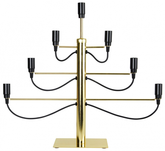 Adventsljusstake 'Milano' - Svart/Guld