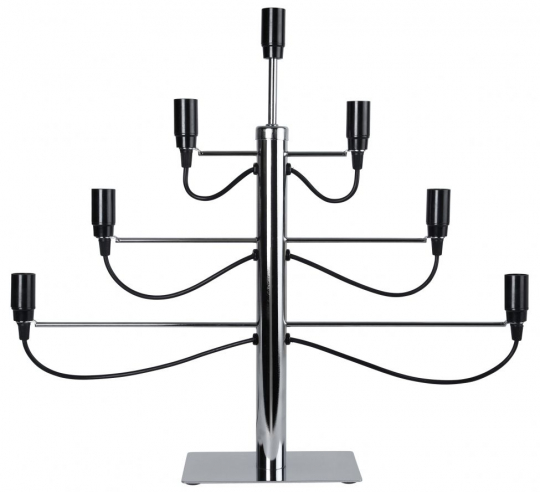 Adventsljusstake 'Milano' - Svart/Silver