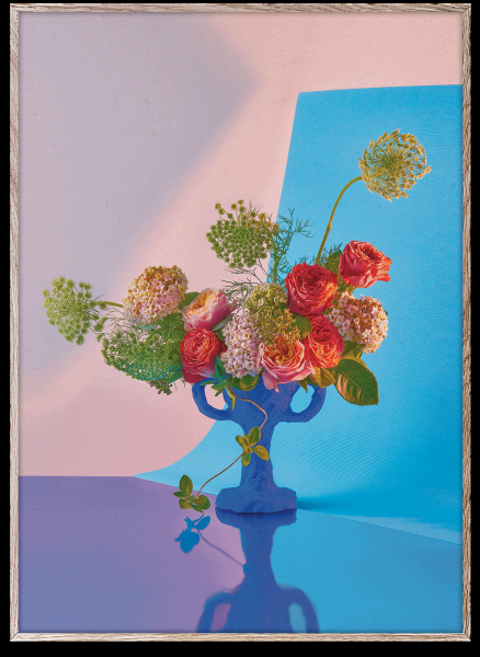 Poster 'Bloom Cyan' 50x70cm - Multi