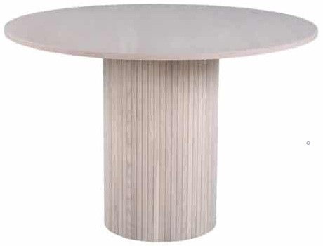 Matbord 'Barkaby' Runt 110cm - Vit 