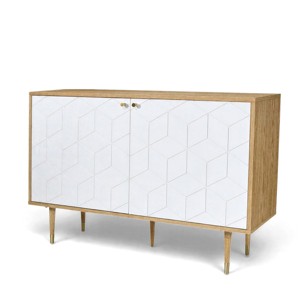 Sideboard 'Kumamoto' - Vit/Ek