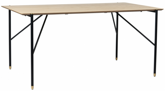 Matbord 'Hornstull' 160x90cm - Ek/Svart