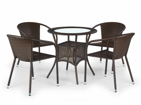 Utebord 'Midas' Runt 74cm - Konstrotting/brun