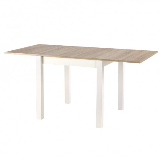 Matbord 'Evita' 80-160x80cm - Vit/Ek