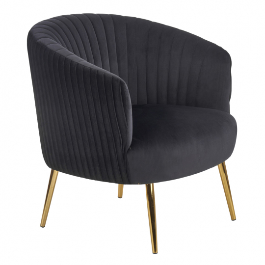 Fåtölj 'Black Velvet' - Svart
