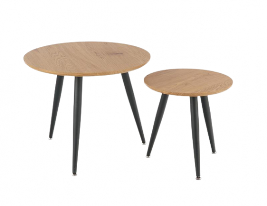 Soffbord 'Forsby' 2-set - Ek/Svart