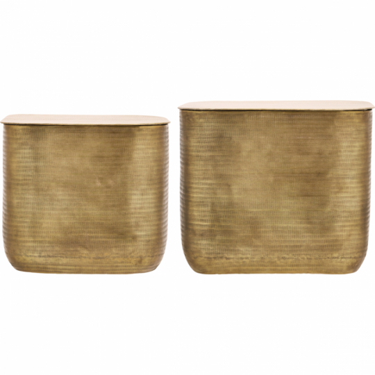 2-pack soffbord 'Cajas' - Guld