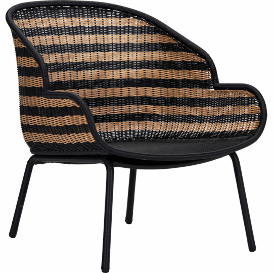 Loungestol 'Hapur' - Natur/Svart