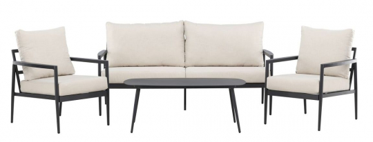 Loungeset 'Pozzallo' - Svart