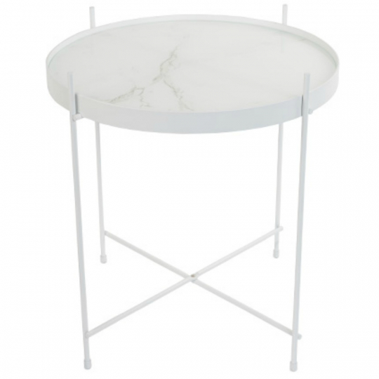 Soffbord 'Cupid Marble' - Vit marmor