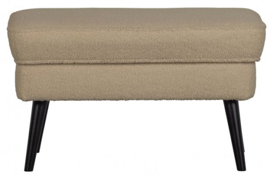 Fotpall 'Rocco' - Beige/Teddy