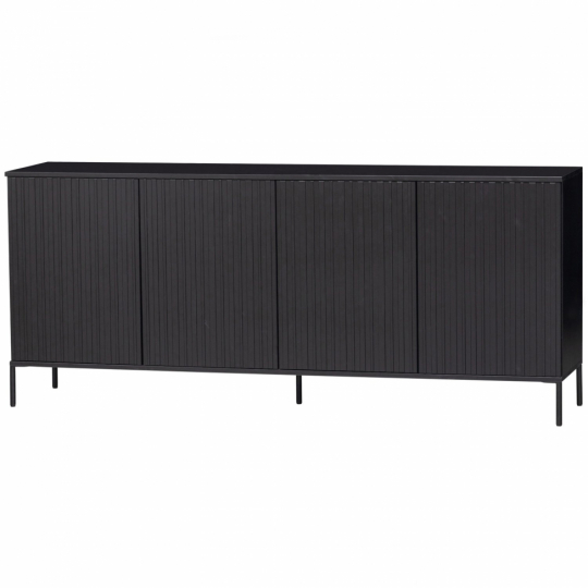 Sideboard ‘New Gravure’ 200 cm - Svart/Svart