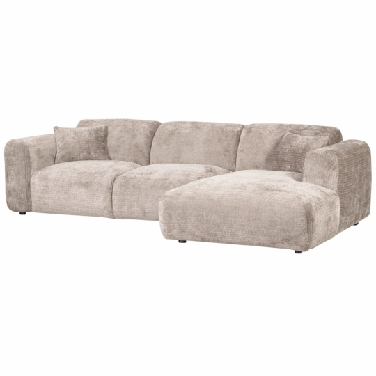 Soffa ‘Cloud’ 3-sits schäslong höger - Grå