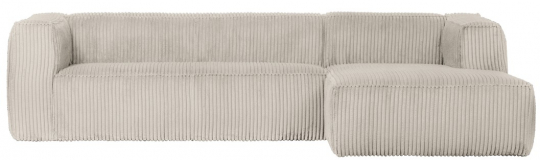 Soffa 'Bean' 4-sits - Ljusgrå/Manchester