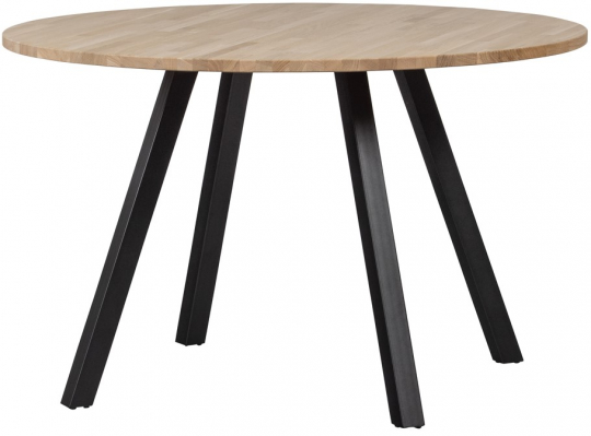 Matbord 'Tablo' Runt 120cm - Natur/Svart