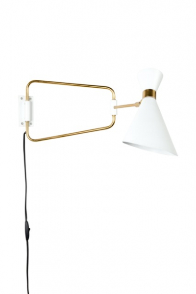 Vägglampa 'Shady' 15x73 - Vit