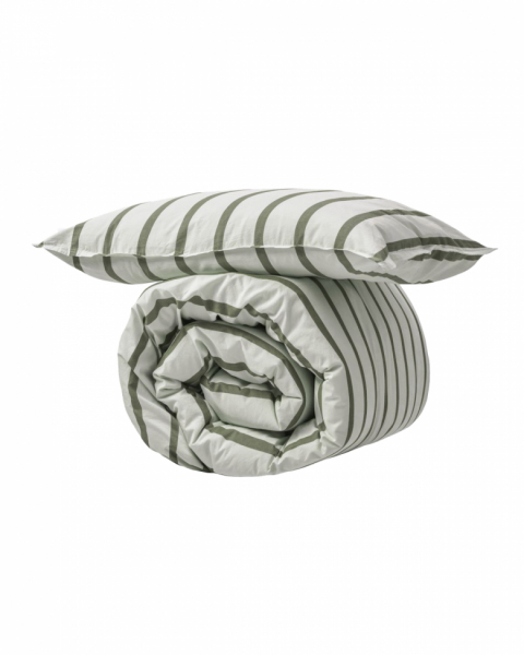 Påslakan 'Wegga' 210x150 - Grön/Vit