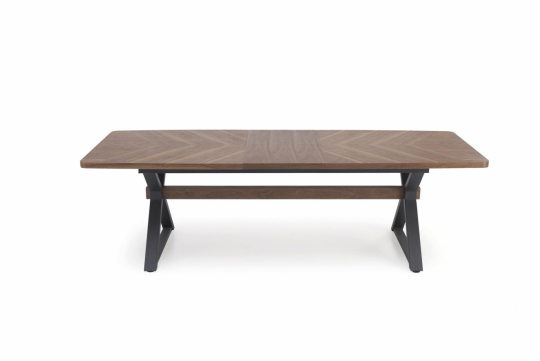 Matbord 'Baron' 200-350cm - Natur/svart