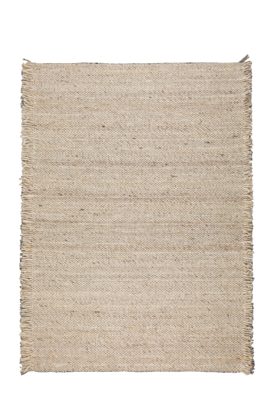Ullmatta 'Frills' 170x240cm - Beige/Gul