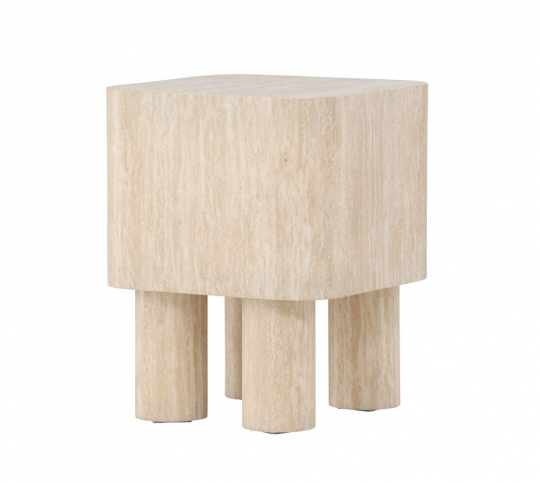 Sidobord 'Tusa' 40x40cm - Beige