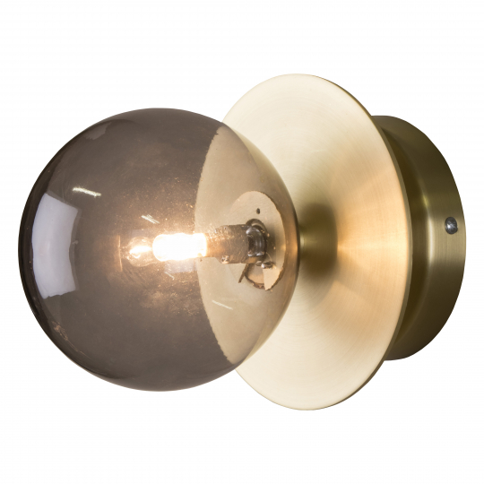Vägglampa 'Art Deco' - Rökfärgad