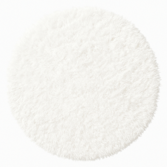 Rund matta 'Janjira' 80cm - Vit